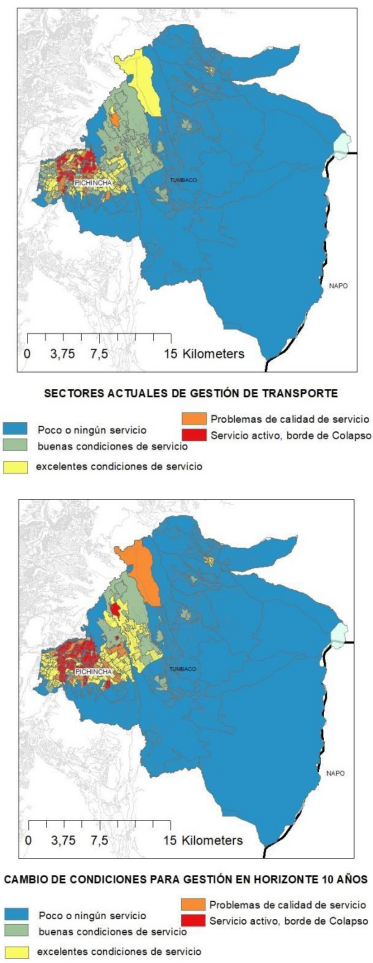 Condiciones actuales y futuras de transporte en la parroquia Tumbaco.