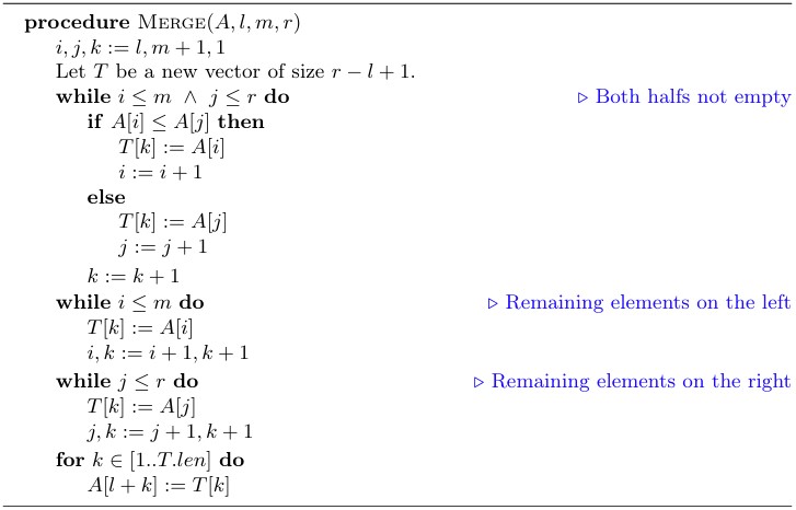 Sequential merge operation.