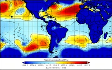 Clasificación de situaciones sinópticas en superficie para el Ecuador continental. Mapas de vectores de velocidad y dirección del viento en superficie del Ecuador para cada fecha, a las 13:00 h (Ecuador continental). Información obtenida de los reanálisis ERA Interim (ECMWF). a) Advección del NO en la Costa del Ecuador; b) Advección del NE en el Oriente del Ecuador; c) Advección del 0 en la costa del Ecuador; d) Advección del E en el Oriente del Ecuador; e) Advección del SO en la Costa del Ecuador; f) Advección del SE en el Oriente del Ecuador; g) Advección del N en el Oriente del Ecuador. Mapas elaborados por MSc Francisco Javier Méndez Bravo.