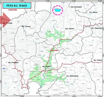 Map of Tukul Dam