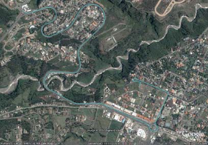 Visualizaci&oacute;n de la ruta real sobre una foto Satelital