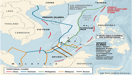 Pretensiones de la RPC en el Mar
Sur de China (Black 2018)