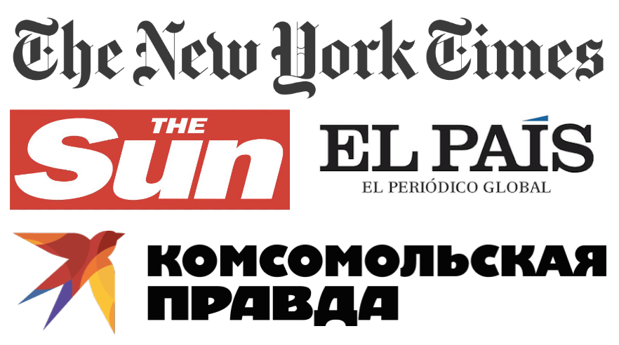 Los diarios digitales analizados
para esta investigación fueron Komsomolskaya Pravda (Rusia), El País (España), The New York Times (Estados Unidos) y The Sun (Reino
Unido).
