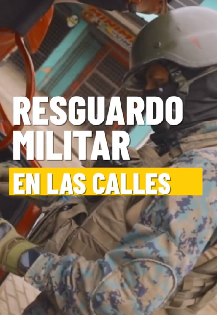 El gobierno de Daniel Noboa muestra a miembros del Ejército en su campaña de seguridad en redes sociales. Captura de pantalla de TikTok @ComunicaciónEC