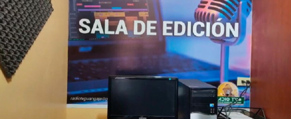 Esta es la sala de edición en las instalaciones de la Radio Tv Guangaje en el cantón Pujilí, provincia de Cotopaxi