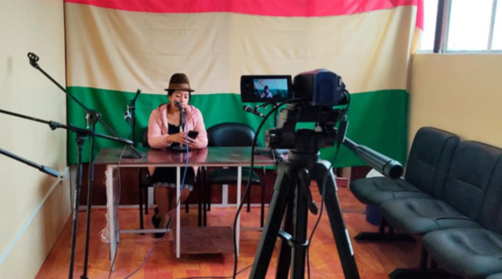 Esta es el área de entrevistas en las instalaciones de la Radio Tv Guangaje