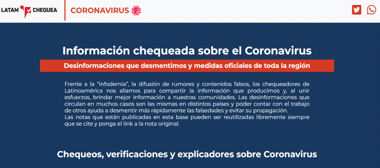 Durante la pandemia de covid-19 más de 100 verificadores de datos de todo el mundo se aliaron para publicar, compartir y traducir verificaciones y luchar contra la desinformación