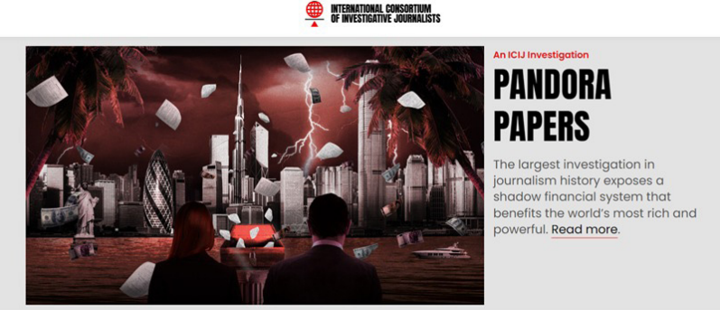 Pandora Papers en la página de ICIJ