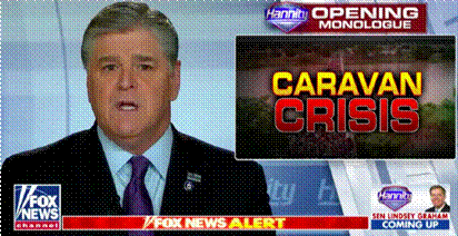 Titular de una noticia sobre caravana de migrantes hacia Estados Unidos en  Fox News Cortes&iacute;a Fox News