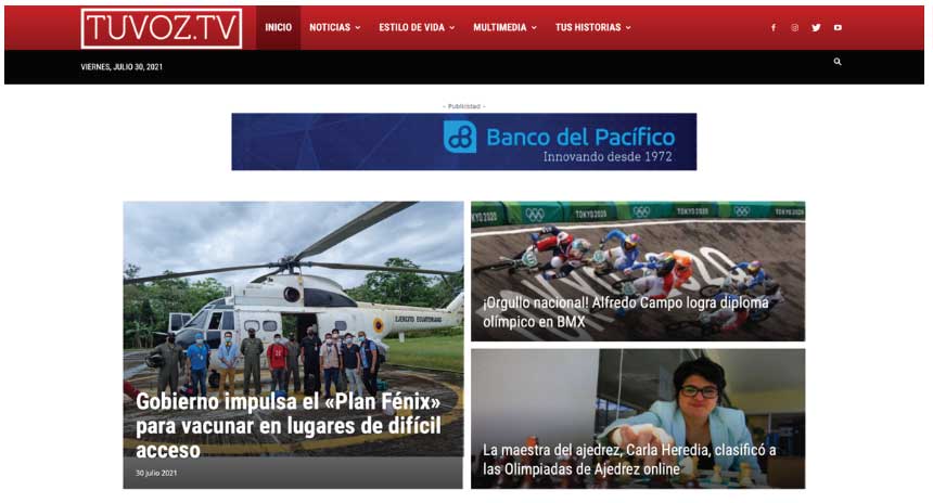 Portada del medio digital Tu Voz
TV