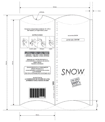 Snow Drogas  Empaque de producto Fabián Montenegro 2000