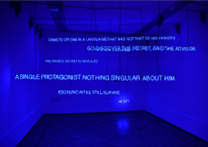 Neon Afterwords, Fiamma Montezemolo, 2018. Vista de la instalación, Galleria Nazionale di Arte Moderna e Contemporanea (Roma).