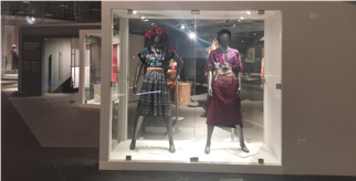 Figura 5. Una de las vitrinas en la sala de etnolog&iacute;a. Adriana Linares, 2024.