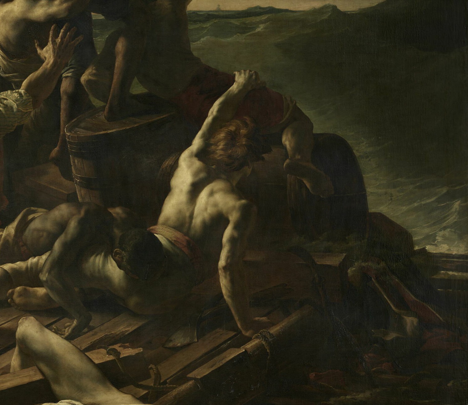 Th&egrave;odore G&egrave;ricault, La balsa de la Medusa, detalle, 1819. &Oacute;leo sobre canvas, 491 cm x 716 cm. Museo del Louvre. &copy; 2015 GrandPalaisRmn (mus&eacute;e du Louvre)/Michel Urtado