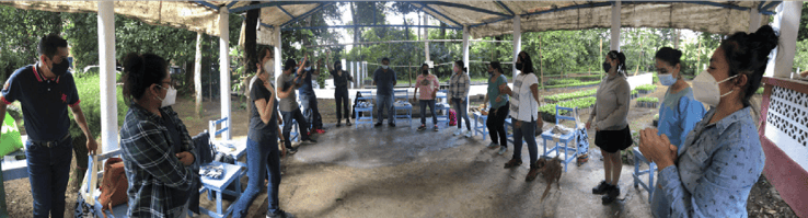 La orquesta de la selva. Taller con Melisa Bolaños, de Bruma Laboratoria. Tebanca, Veracruz, 2021.
