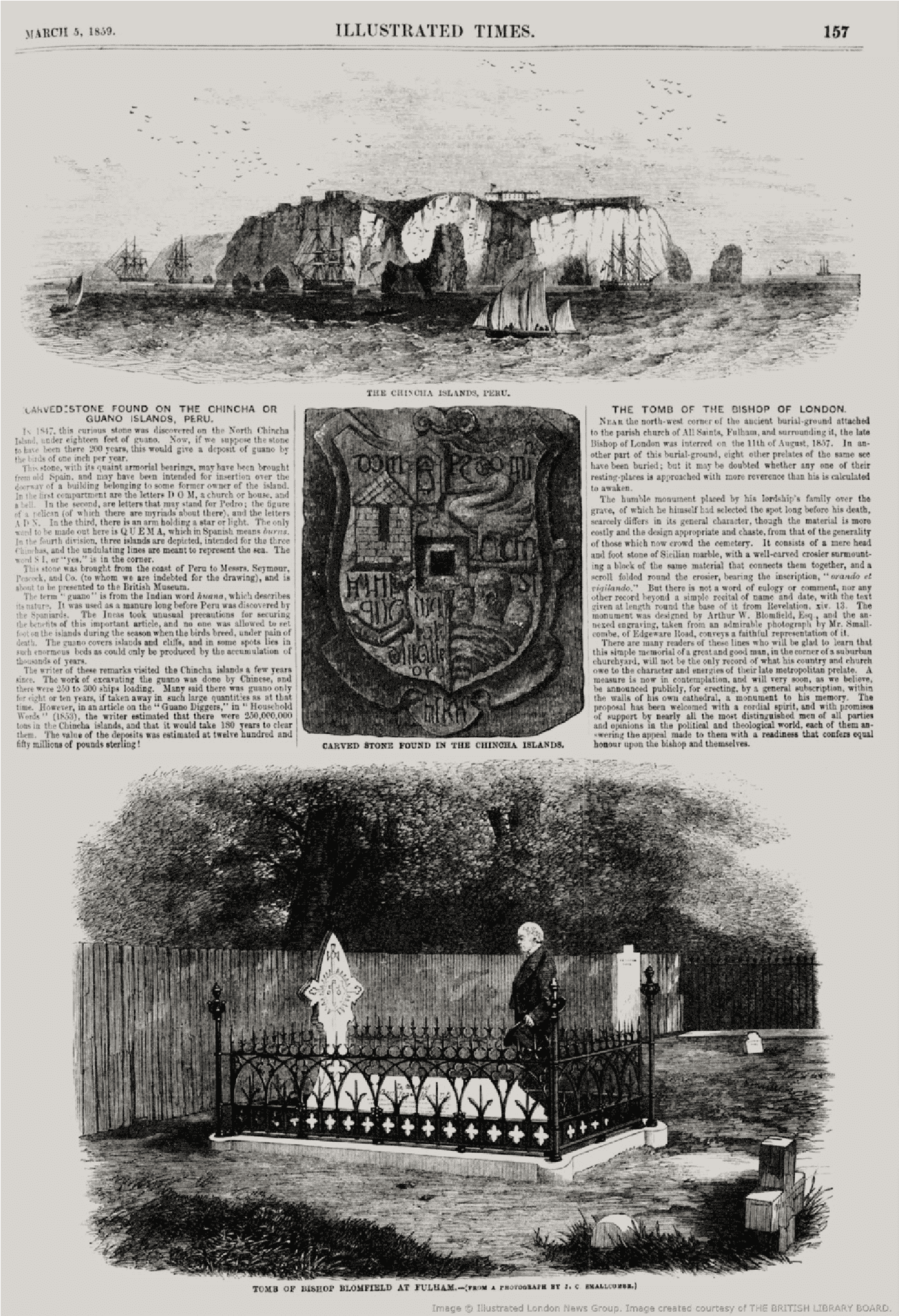 Illustrated Times (5 de marzo de 1859), p. 157. Recuperado del archivo de The British Library Board de The British Newspaper Archive.