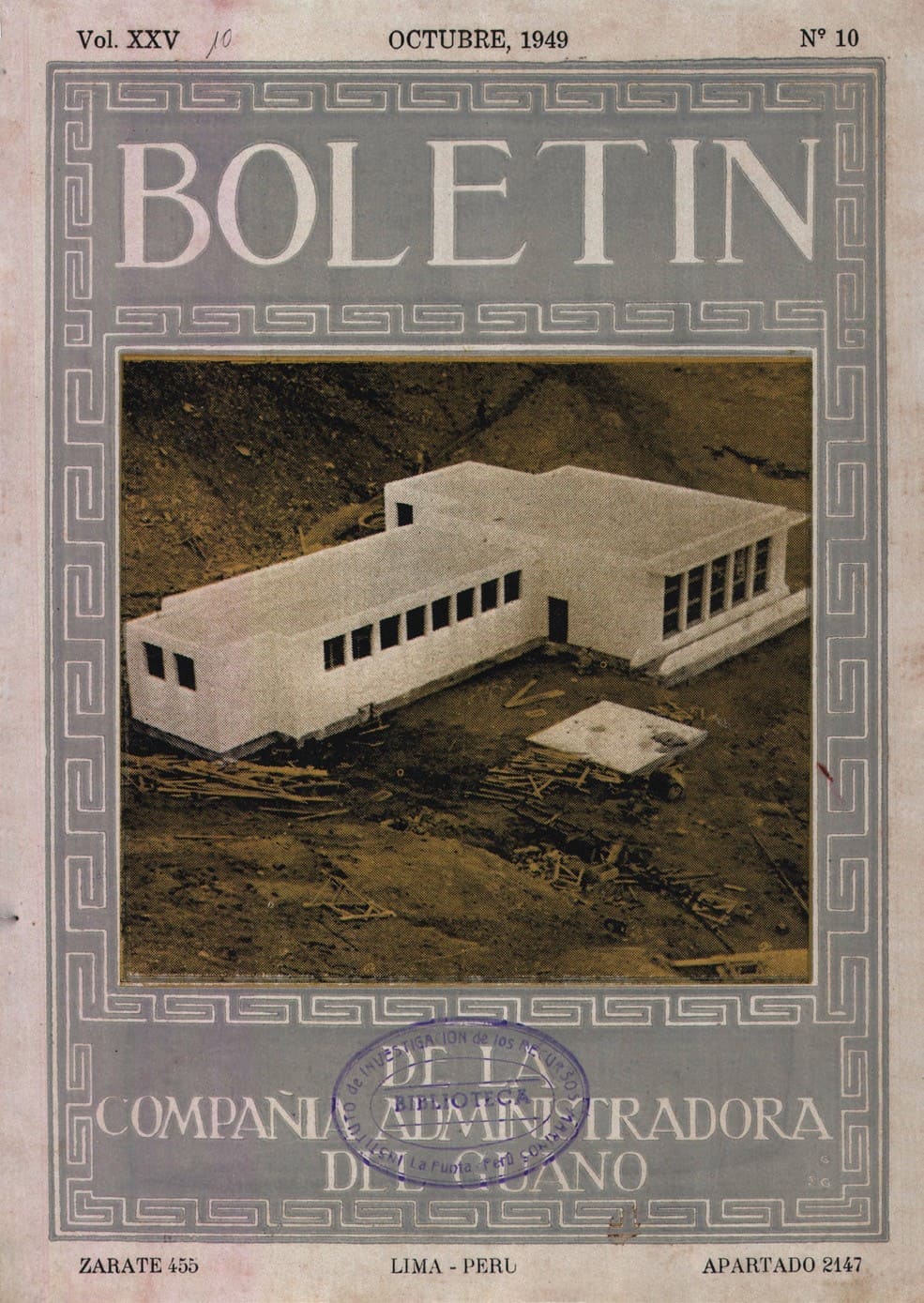Portada del BCAG (1949), vol. XXV. n.&deg; 10.