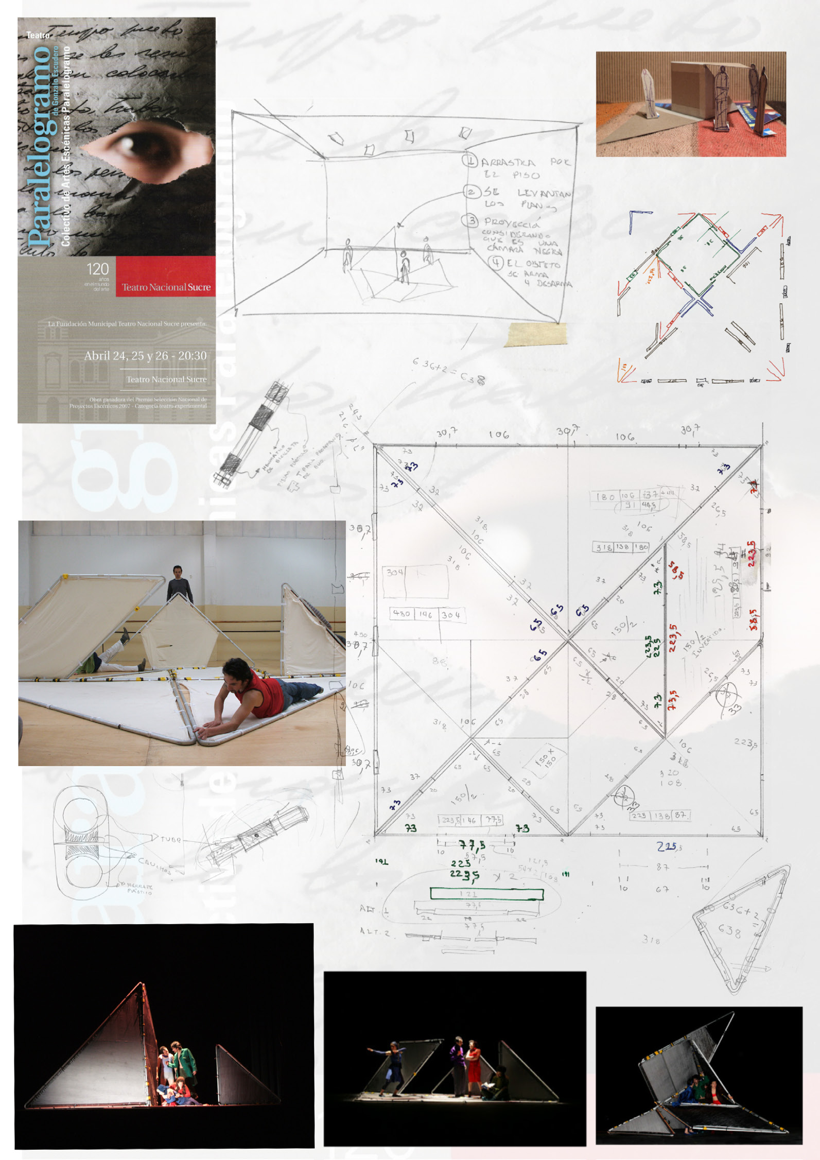 V&iacute;ctor Hoyos, Paralelogramo, 2008. Obra teatral dirigida por Gabriela Ponce.