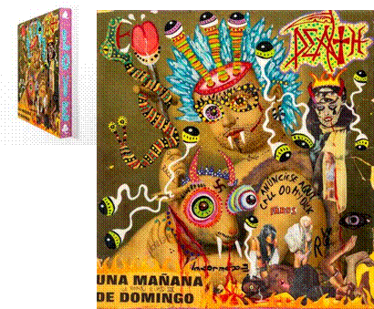 Rub&eacute;n Bonet, True Love, 2019. Collage, resina l&iacute;quida y pintura. 40 x 28 cm.Rub&eacute;n Bonet, Vade Retro, 2022. Collage, resina l&iacute;quida y pintura. 36 x 33,5 cm.