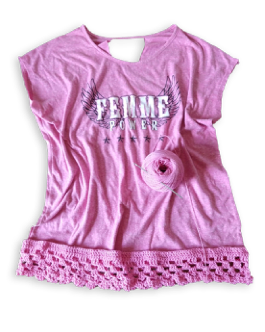 Remera Femme Power despu&eacute;s de ser intervenida Archivo visual de Natu