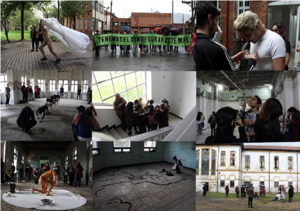 Figura 13. Muestra de los procesos performativos de los participantes en el Hospital San Juan de Dios en Bogotá. Foto: Luis Eduardo Gómez, 2023.