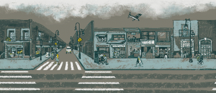Ilustraci&oacute;n de la calle Donceles Ilustraci&oacute;n del docuweb Reparar Extendamos la vida &uacute;til de las cosas 2022