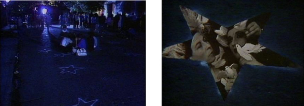 Gloria Camiruaga. Yeguas del Apocalipsis en Performance (Mares of the Apocalypse in Performance), stills from art video, 6:16 m, 1989. Courtesy of Rocío Ramos Camiruaga.