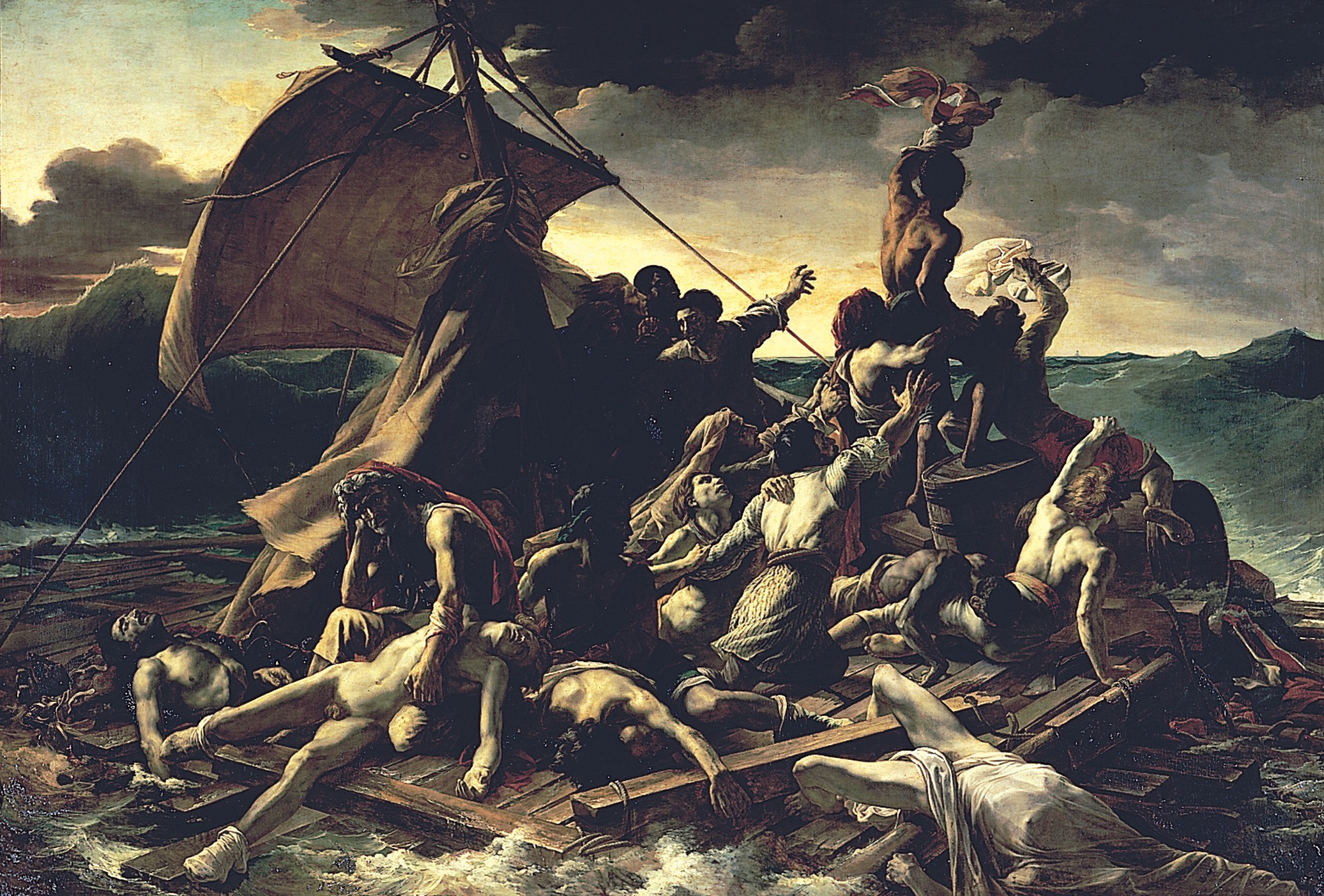 Th&egrave;odore G&egrave;ricault, La balsa de la Medusa, detalle, 1819. &Oacute;leo sobre canvas, 491 cm x 716 cm. Museo del Louvre. &copy; 2015 GrandPalaisRmn (mus&eacute;e du Louvre)/Michel Urtado