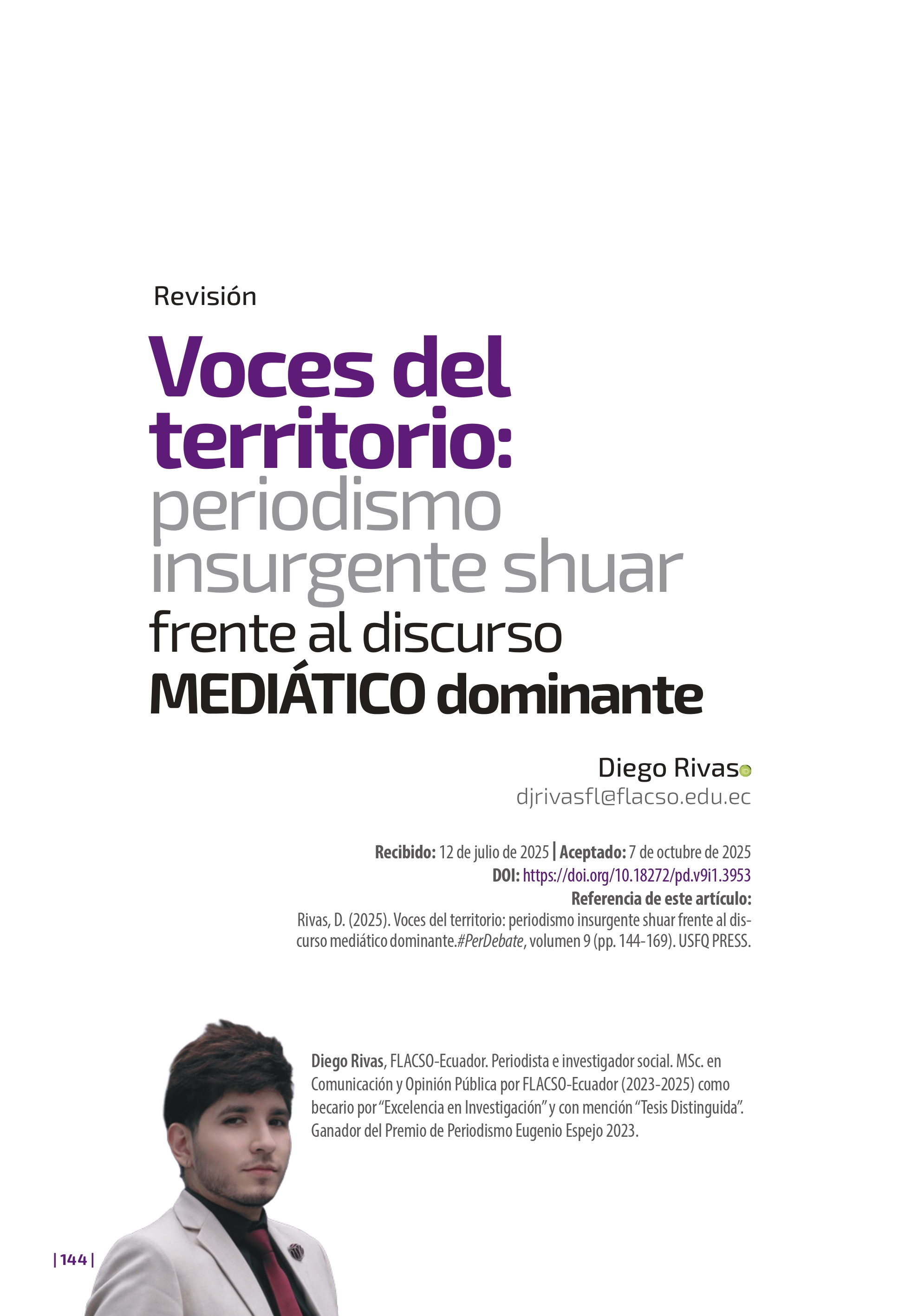 Voces del territorio: periodismo insurgente shuar frente al discurso mediático dominante