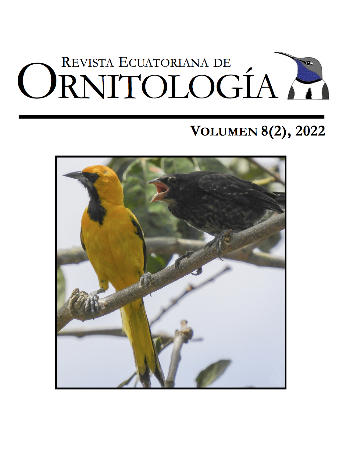 					Ver Vol. 8 Núm. 2 (2022): Revista Ecuatoriana de Ornitología
				