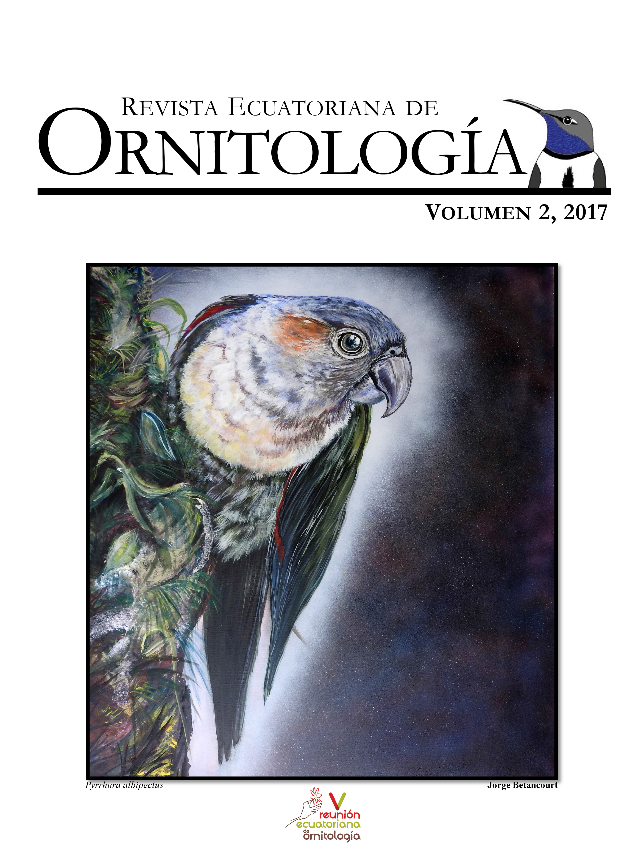 					Ver Núm. 2 (2017): Memorias de la V Reunión Ecuatoriana de Ornitología
				