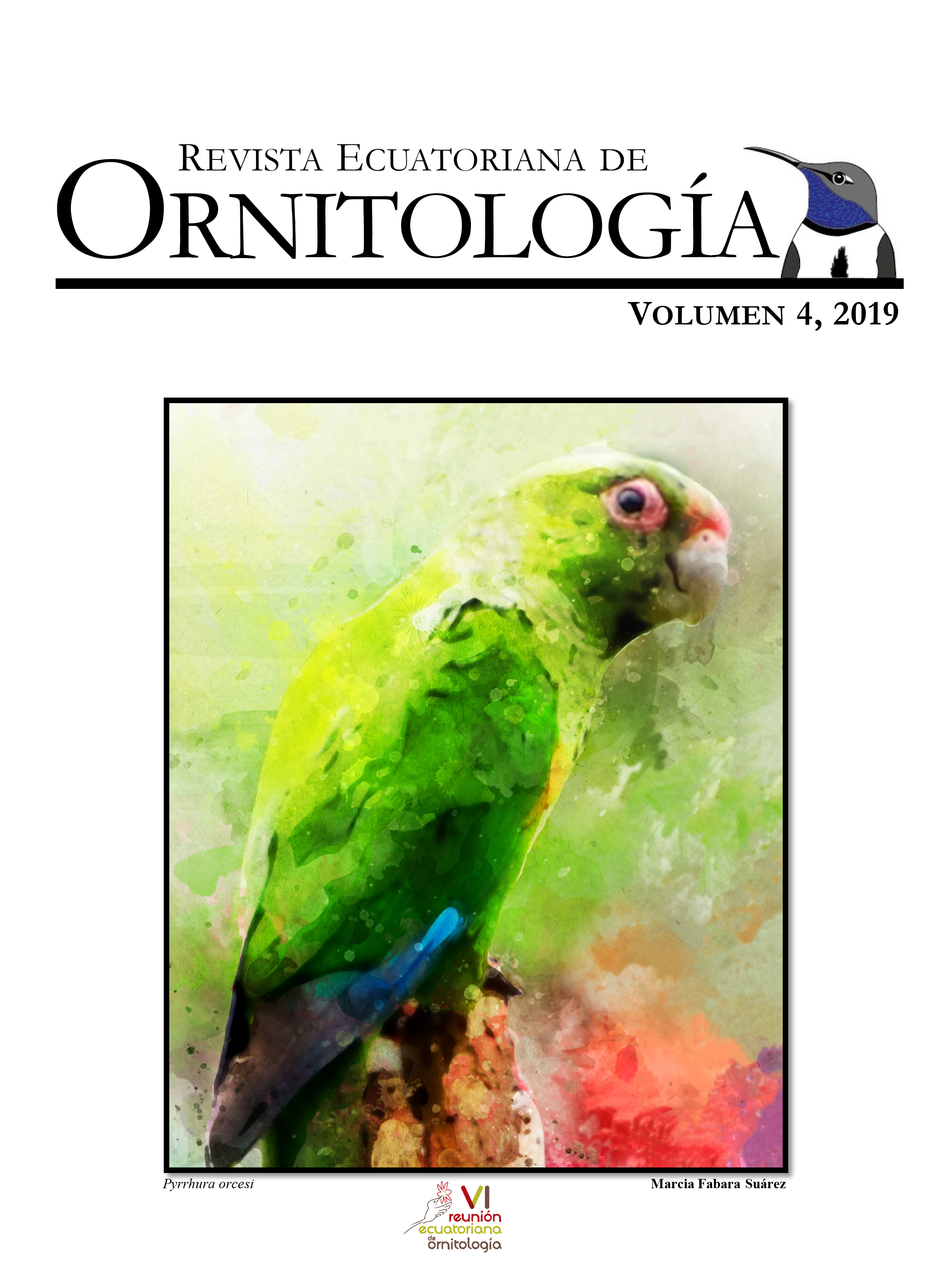 					Ver Núm. 4 (2019): Memorias de la VI Reunión Ecuatoriana de Ornitología
				